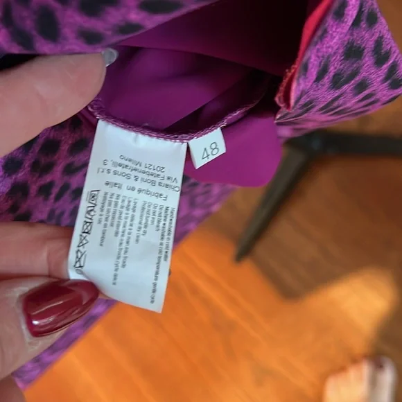 Chiara Boni Purple Animal Print Midi Dress - Picture 8 of 8